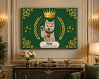 Personalized Puppy Crown Canvas — Custom Name & Date Wall Art
