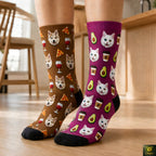 Custom Pet Face Socks From Photo, Personalized Dog Cat Portrait Socks, Unisex Calf Length Socks, Pet Mom Dad Gift Idea
